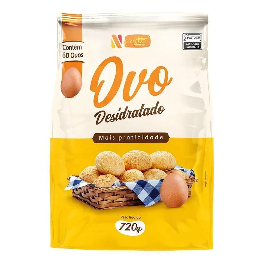 2X Ovo Desidratado - 720G 60 Ovos Netto Alimentos