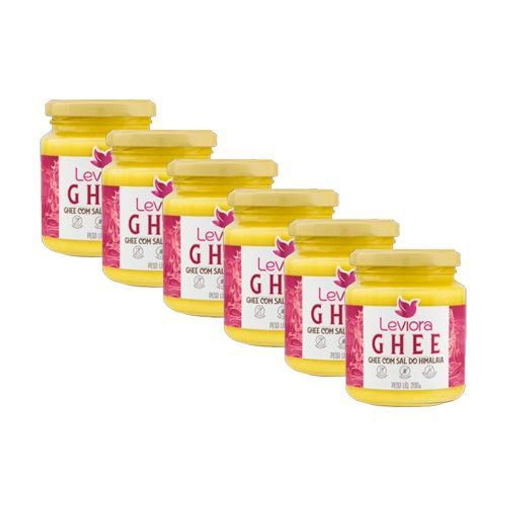Kit 6X: Manteiga Ghee Sal Do Himalaia Sem Lactose Leviora