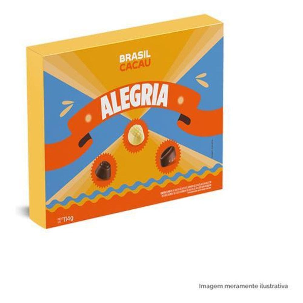 Caixa Alegria Chocolates Finos Brasil Cacau Amendoim Coco
