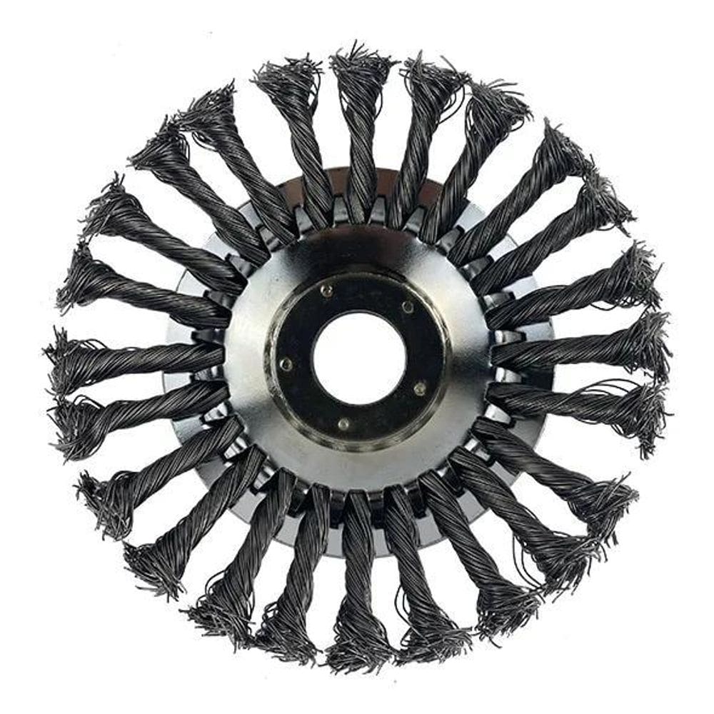 2X Escova De Aço Para Roçadeiras Limpa Pavers Calçada