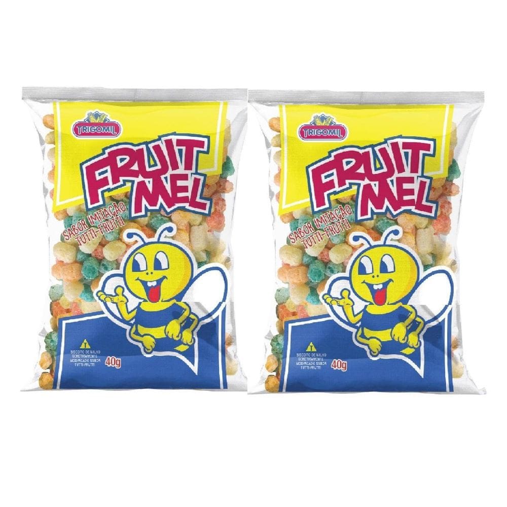 Kit 20Un Fardo De Biscoito Doce Fruitmel 40G Trigomil