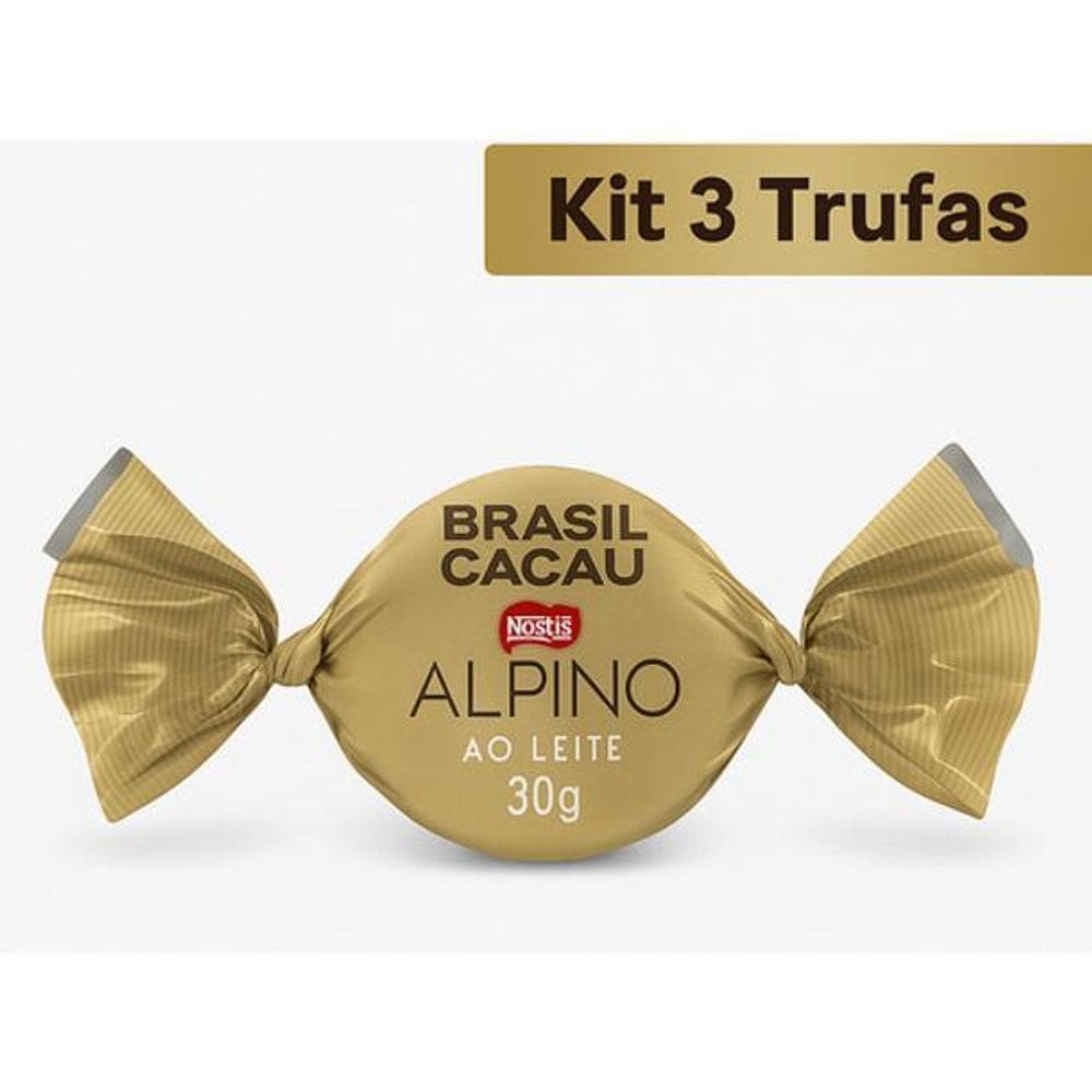 Kit 3 Trufas Chocolate Alpino Nestlé Brasil Cacau