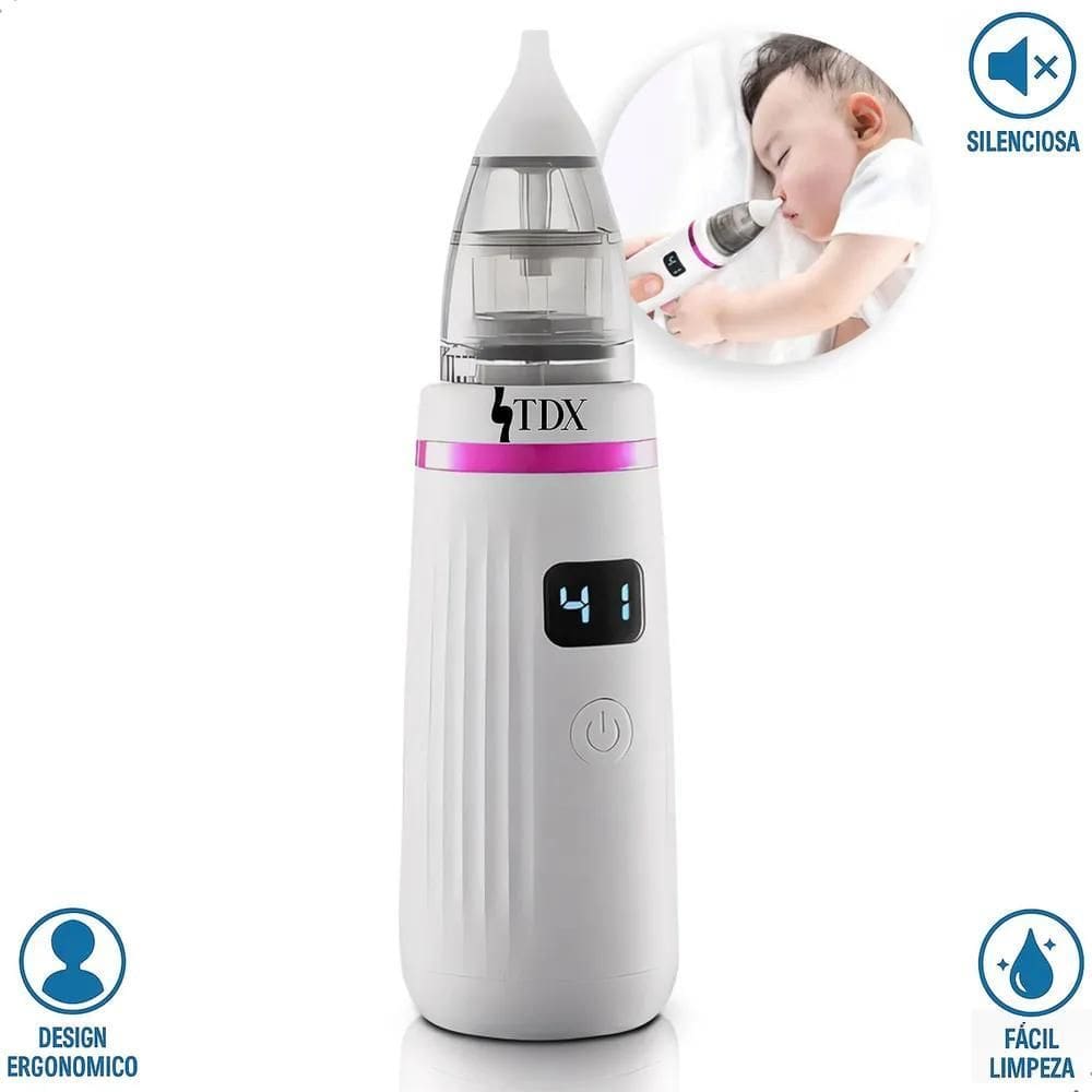 2X Aspirador Nasal Elétrico Higieniza Ouvido E Nariz Elétric