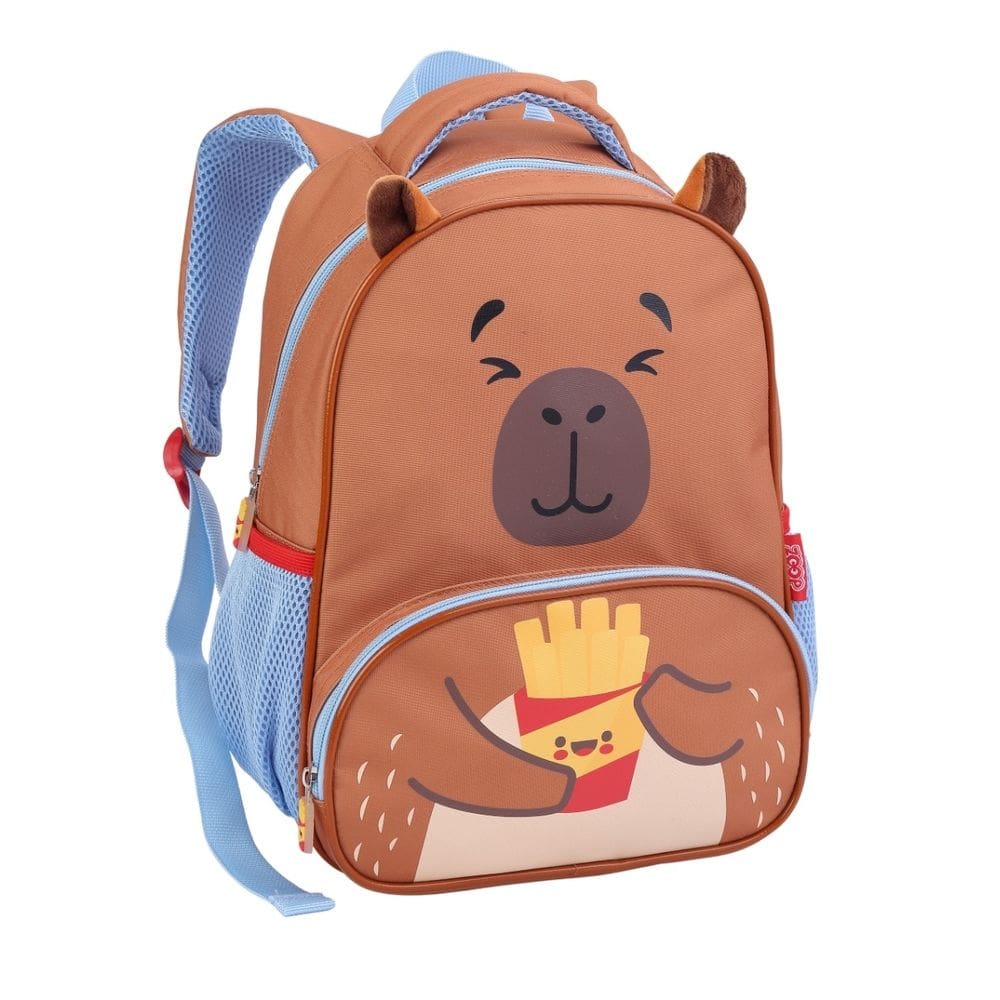 Mochila  De Costa Capivara Creche Meninos Infantil
