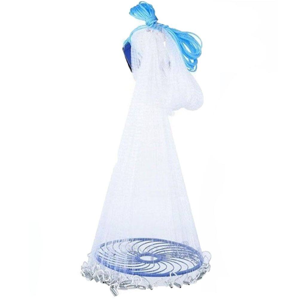 Tarrafa Chinesa Rede de Pesca Pescaria Multifilamento Peixe Tilapia Robalo Tainha Lambari Traira Mar Rio Lago