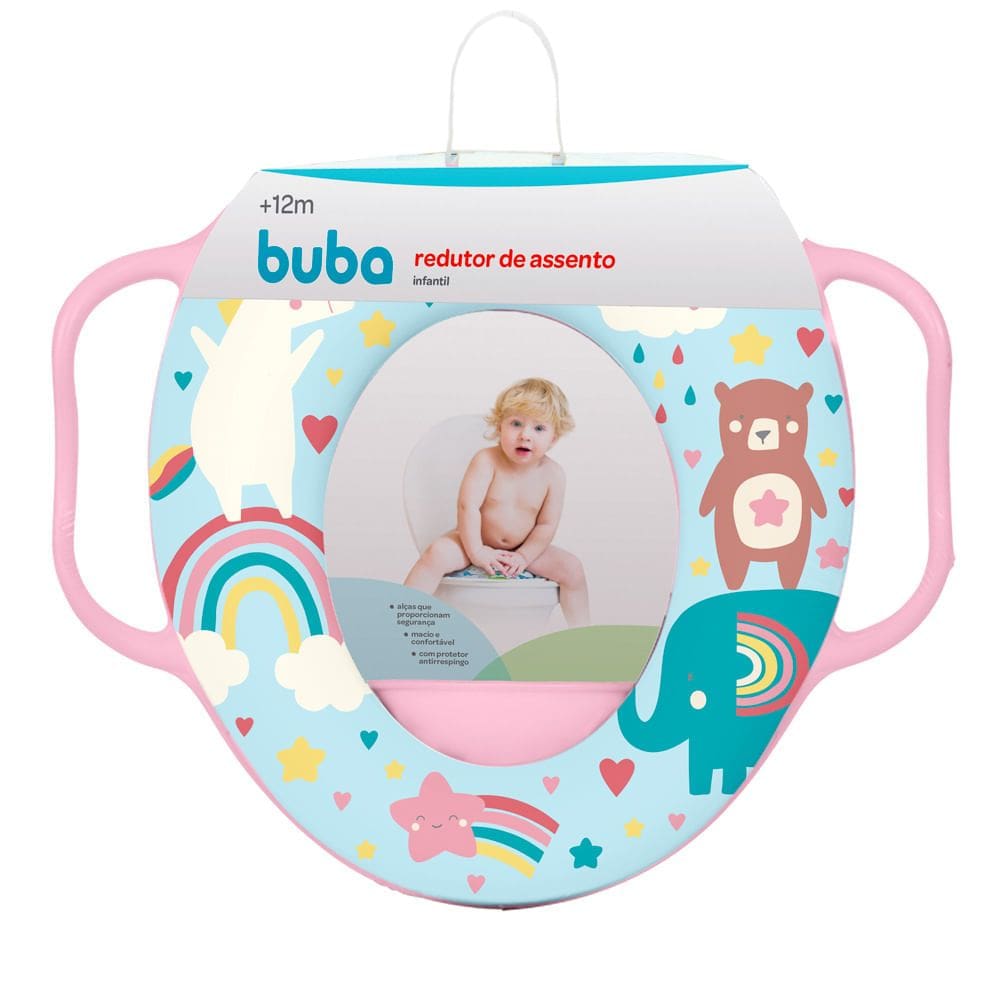 Redutor de Assento Infantil Buba +12 Meses Arco Iris Desenhos 1 Unidade