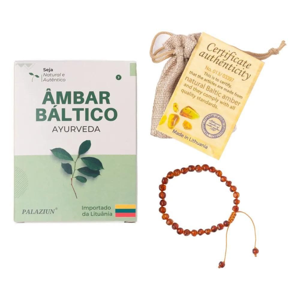 2X Pulseira Tornozeleira De Âmbar Adulto Ajustável Certifica