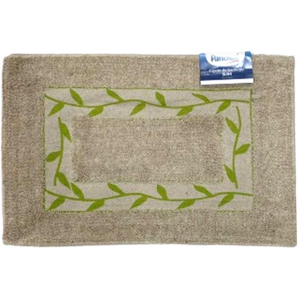 Tapete De Banheiro Slim Algodão 40x60cm Folhas
