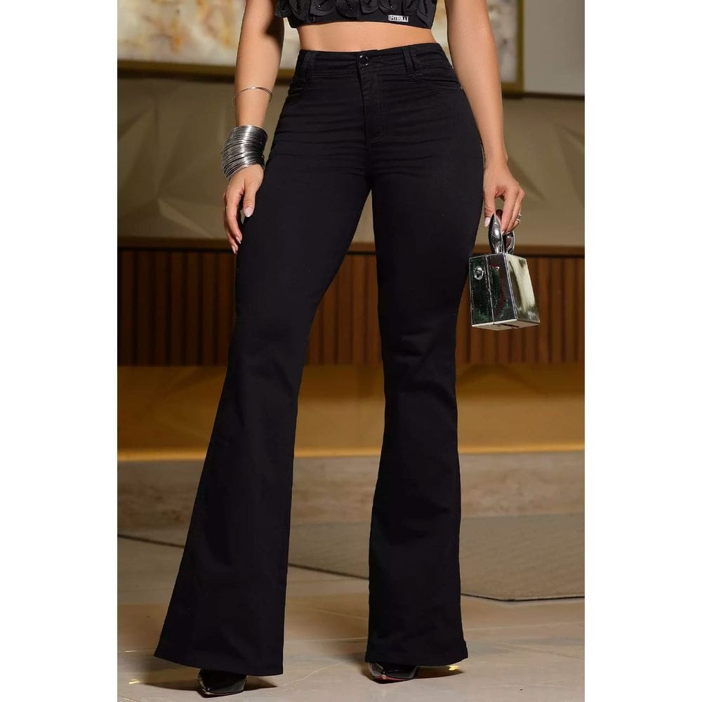 Calca Flare Cintura Alta Pit Bull Jeans Feminina 86432