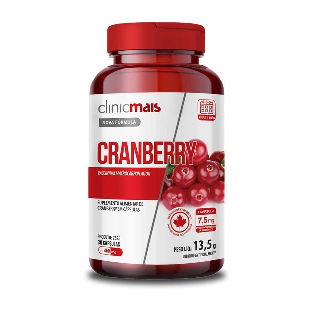 Cranberry Clinicmais 30 Cápsulas 450Mg