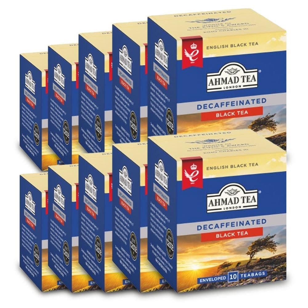 Chá Preto Descafeinado Ahmad Tea Kit 10 Caixas De 10 Sachês