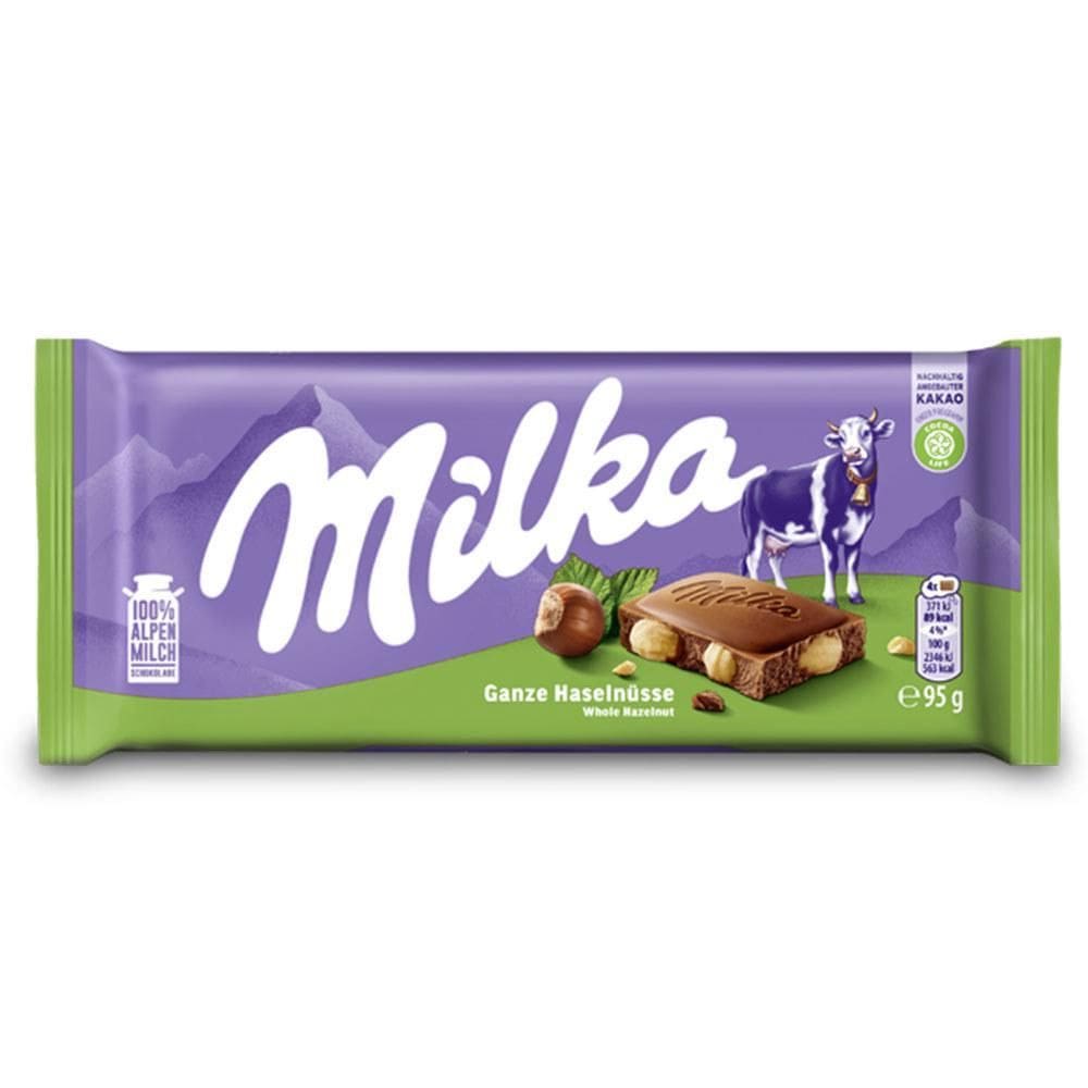 Chocolate Milka Avelãs Inteiras 95G
