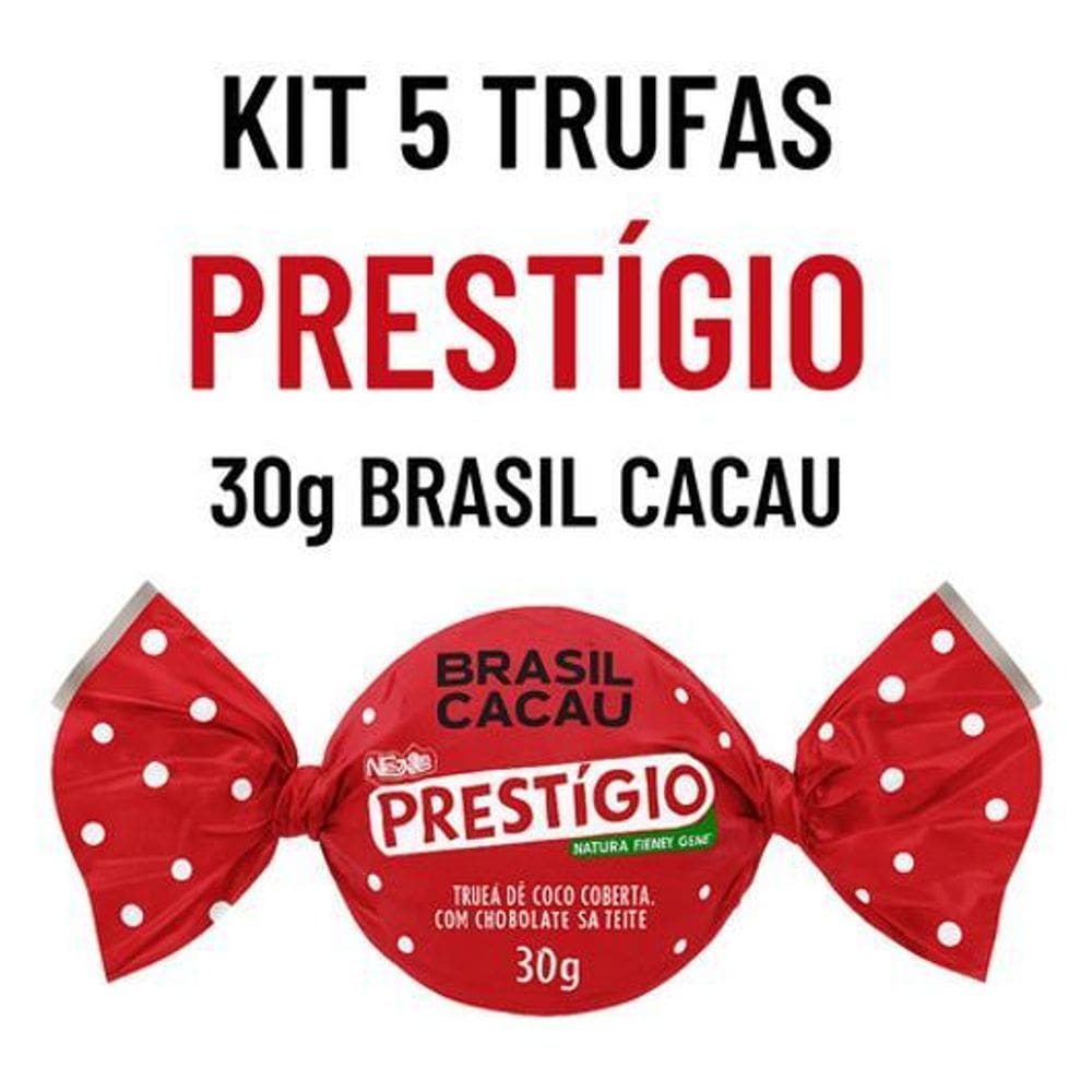 Kit 5 Trufas Prestígio Brasil Cacau Prestigio