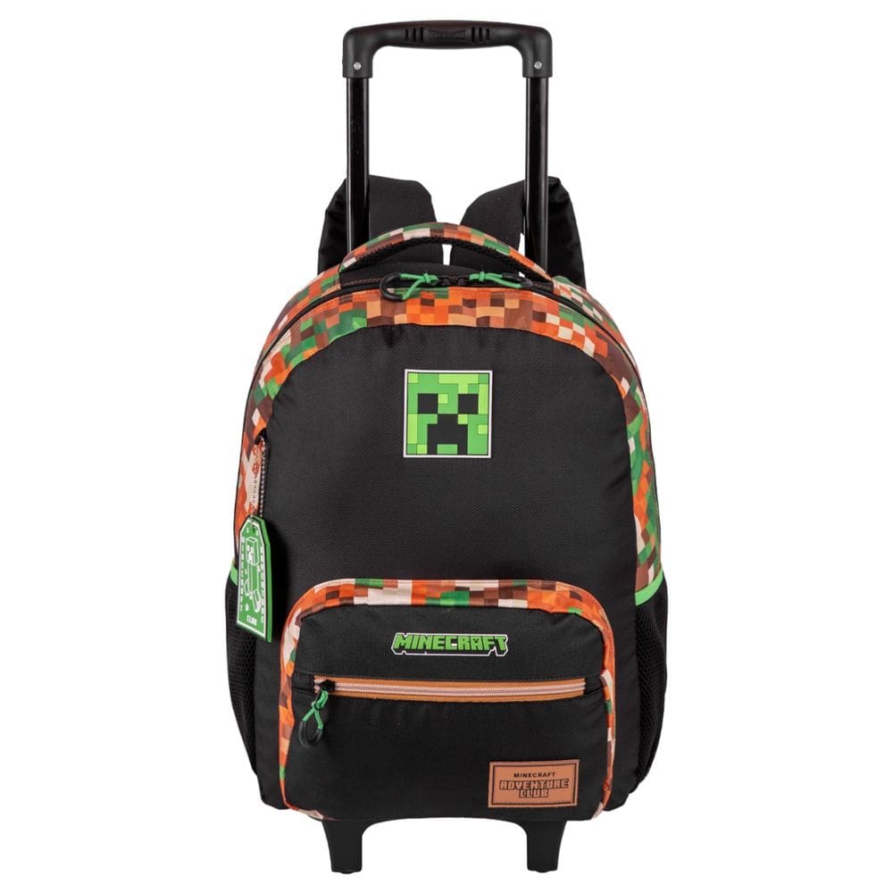 Mochila de Rodinhas Minecraft Outdoors Escolar Meninos