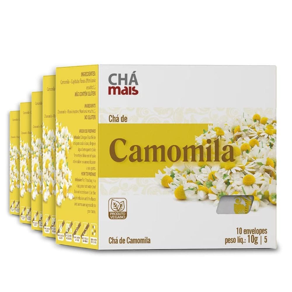 Kit 5 Chá Camomila Chámais 10 Sachês 10G