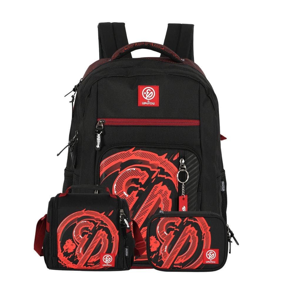 Mochila de Costas Lancheira Escolar Estojo Box Enaldinho