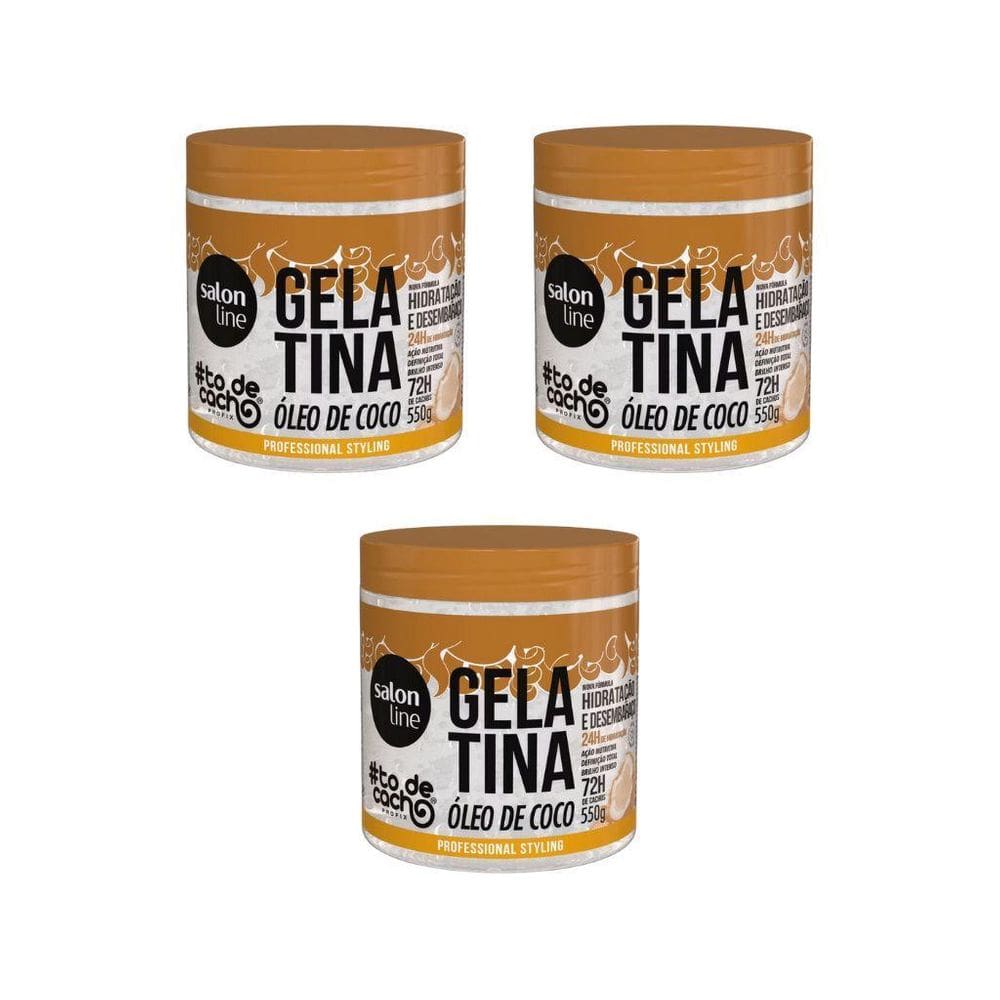 Gelatina Capilar Salon Line 550G Todecacho Nutritiva - 3Un