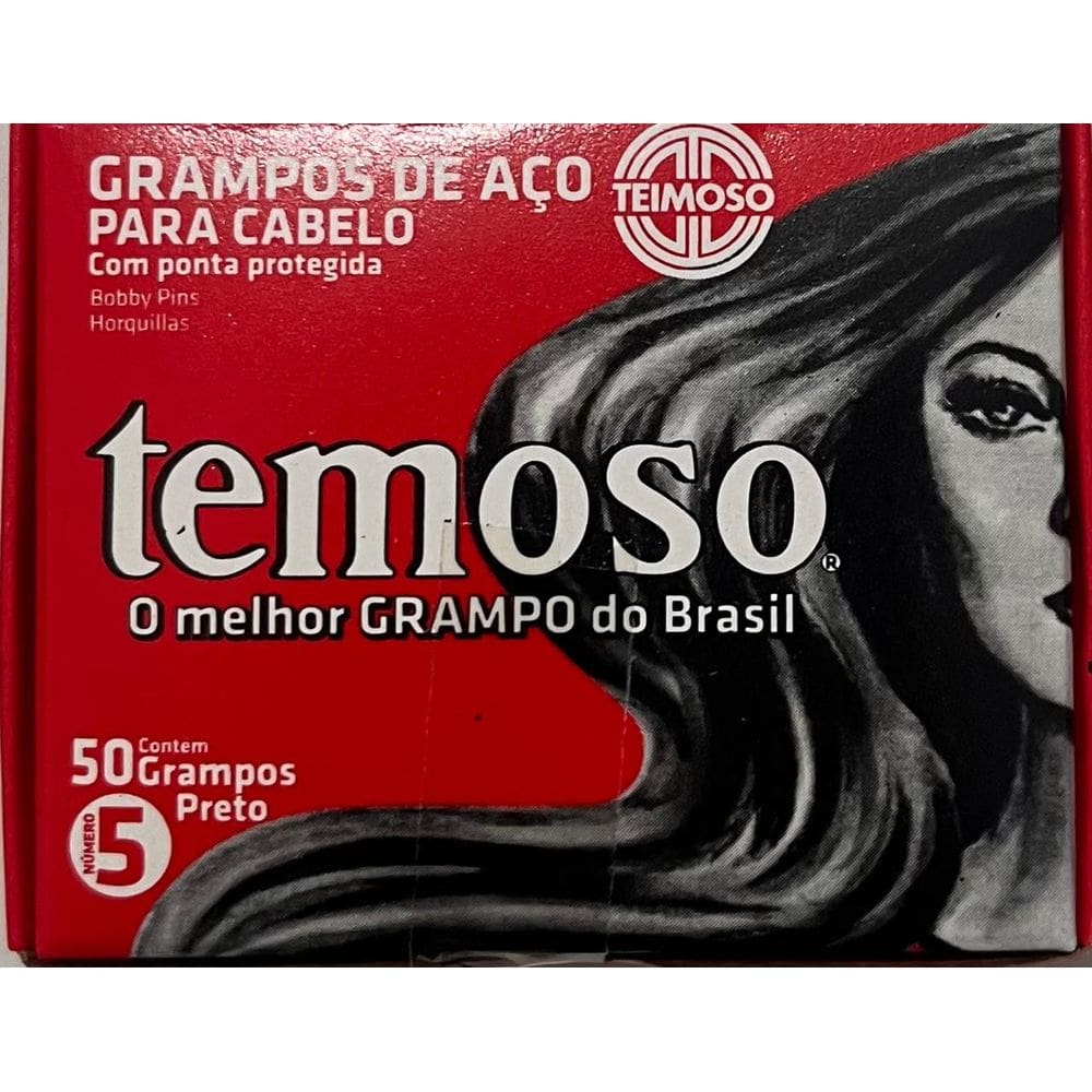 Grampo Teimoso No5 Preto Pacote Com 50 Unidades