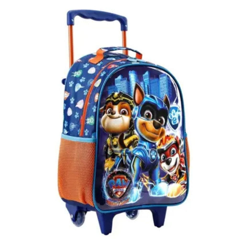 Mochila Patrulha Canina Paw Patrol Alça Reforçada Resistente com Bolsos para Garrafinhas - Patrulha Canina - Xeryus