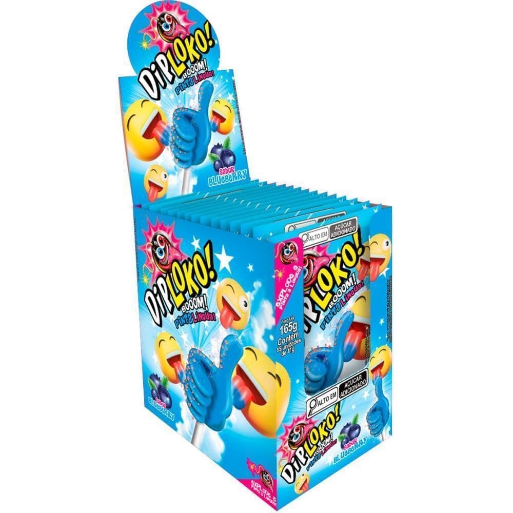 Doce Dip Loko Joia Pinta Língua 15 Unid - Danilla Foods