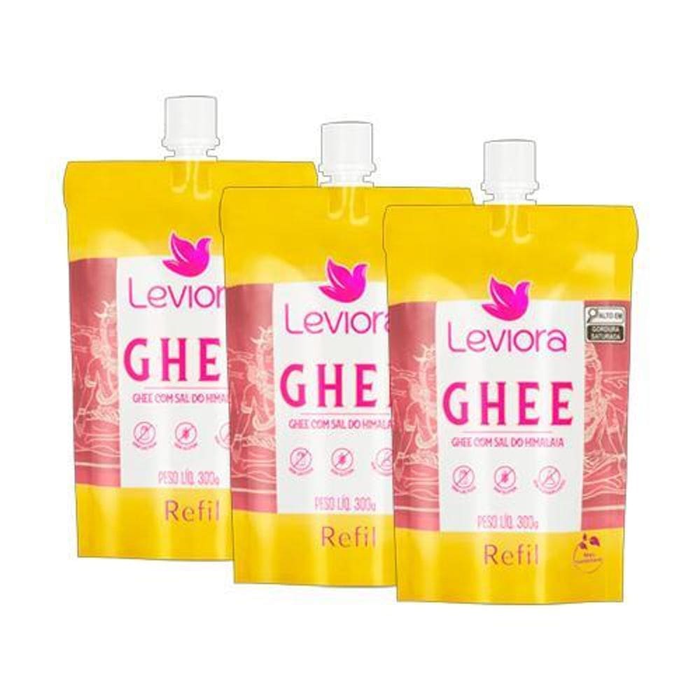 Kit 3X: Manteiga Ghee Sal Do Himalaia Sem Lactose Refil