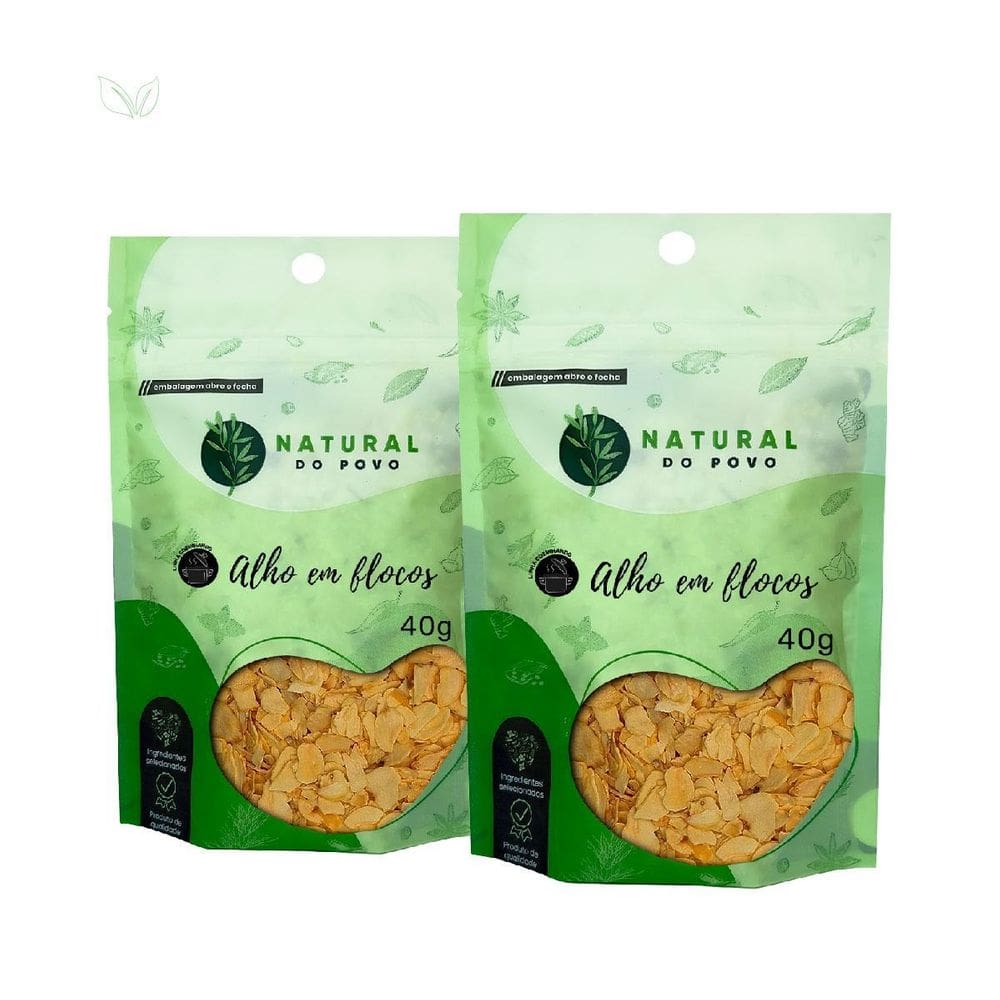 Kit 2 Alho Em Flocos Pouch Refil 40G