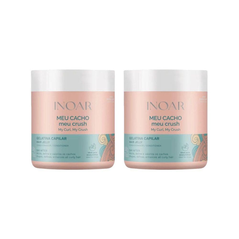 Gelatina Capilar Inoar Meu Cacho Meu Crush 500G - Kit 2Un