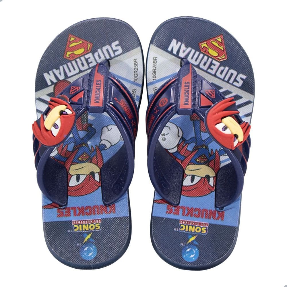 Chinelo Infantil Grendene Kids Sonic Dc Race Azul