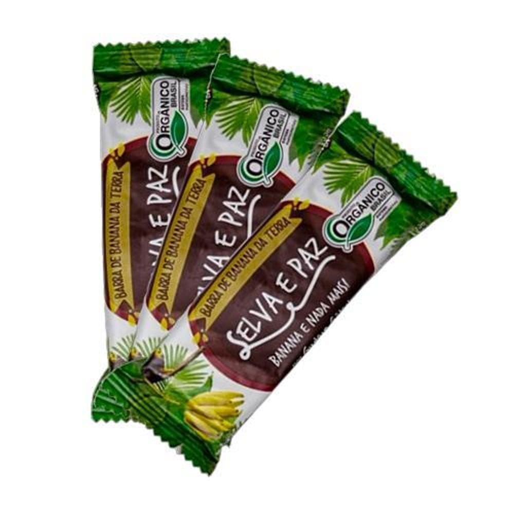 Kit 3X: Barra Frutas Banana Da Terra Orgânica Selva E Paz