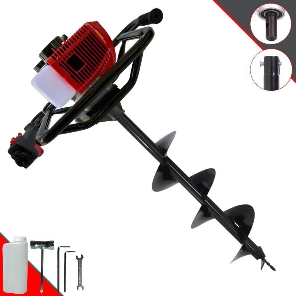 Perfurador Trado Motorizado Anmax 52cc + Broca 80x20cm