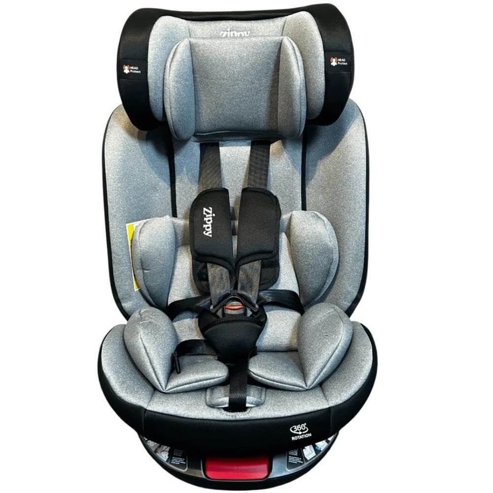 Cadeirinha Isofix Cinza Para Carro Giro 360 Suporta Até 36Kg