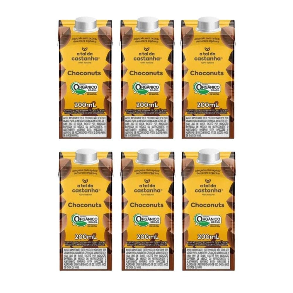Kit 6 Bebida Org Lactea Choconuts 200Ml A Tal Da Castanha