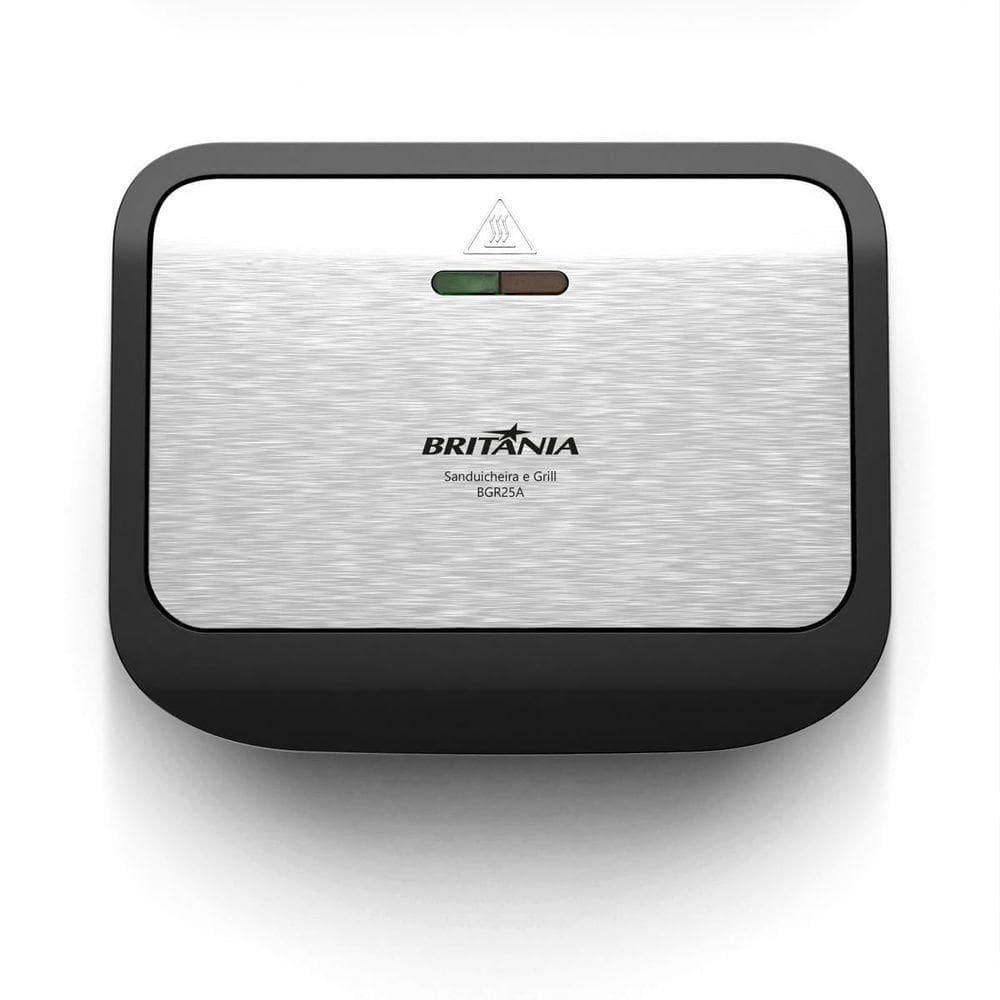 Sanduicheira E Grill Britânia Antiaderente 750W BGR25A 220V