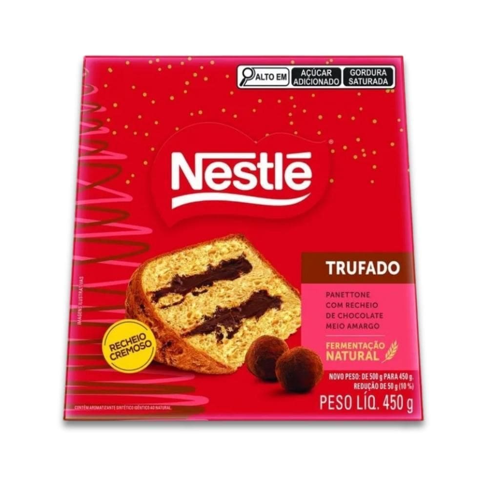 Panettone Trufado De Chocolate Meio Amargo Nestlé 450G