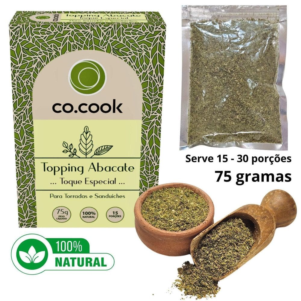 Cocook Tempero Molho Natural Torrada Sanduiche Abacate 75G