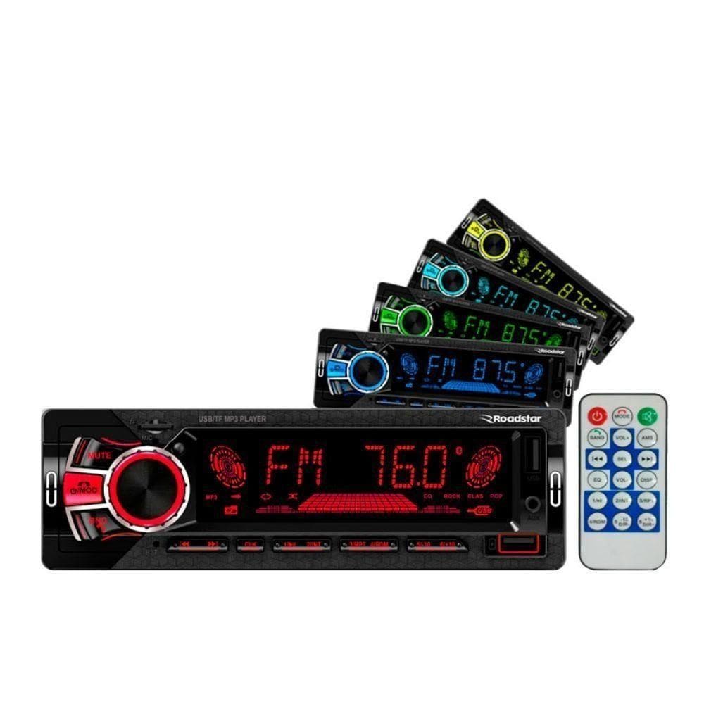 Auto Rádio Roadstar Rs2751br Mp3 Bluetooth