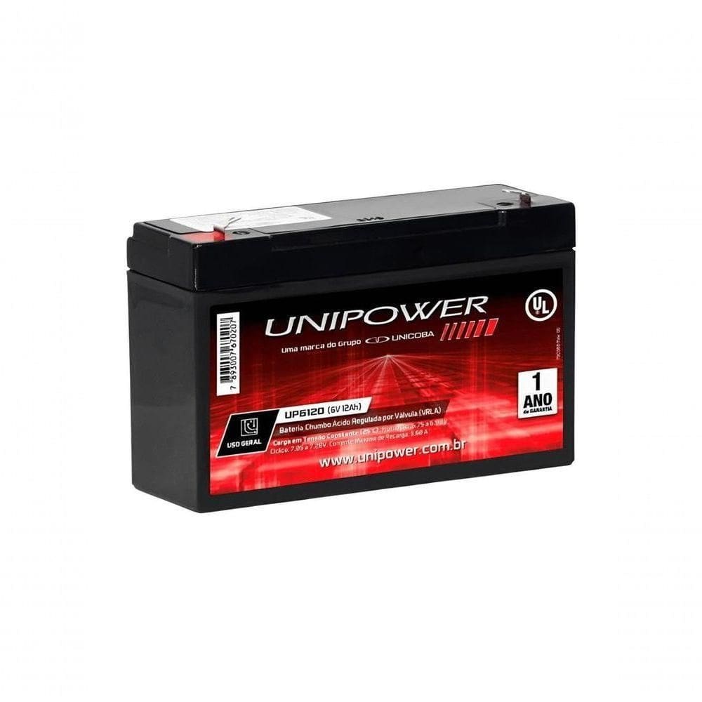 Bateria Unipower 6v 12ah Up6120 Skd F187