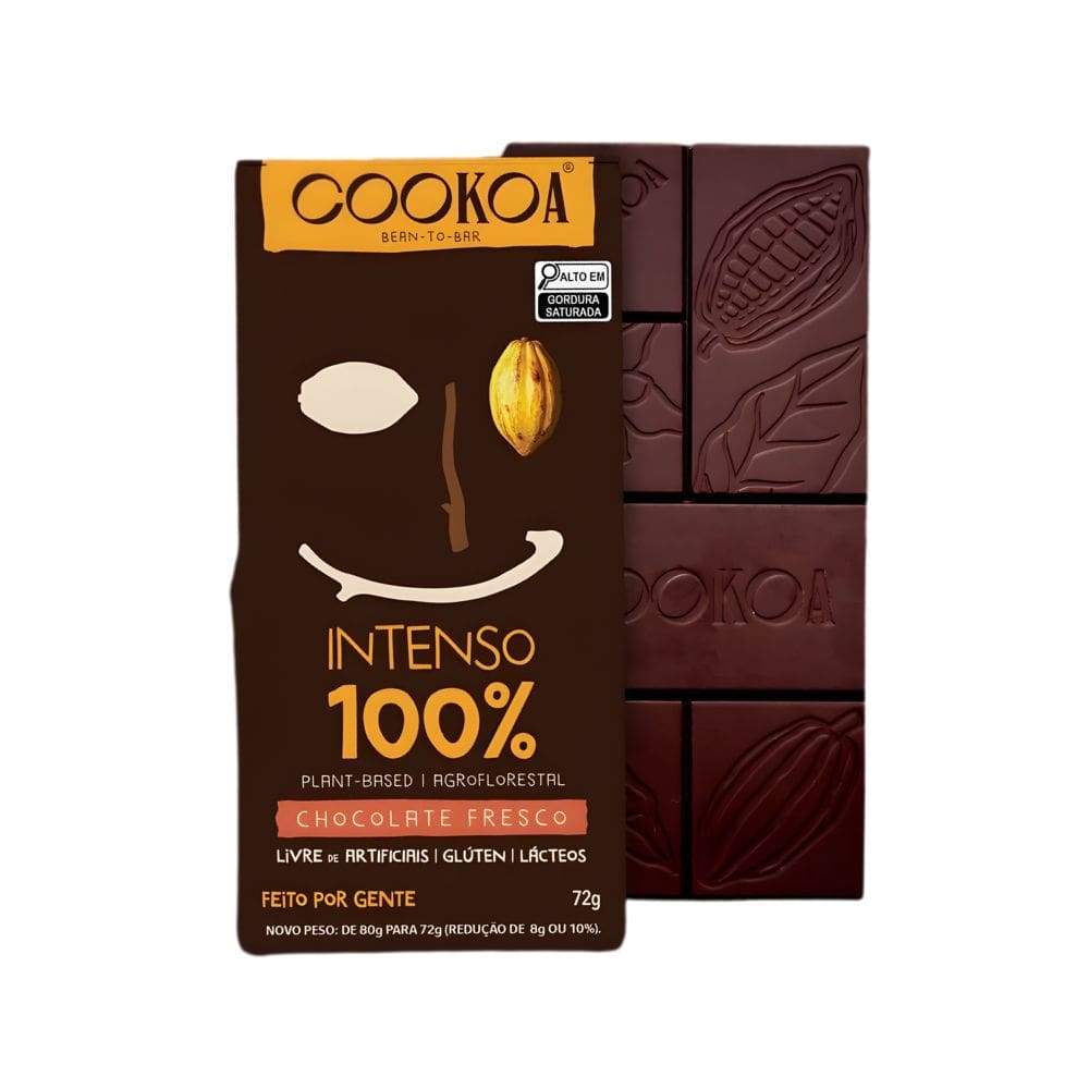 Barra de Chocolate Intenso 100% Cookoa 72g
