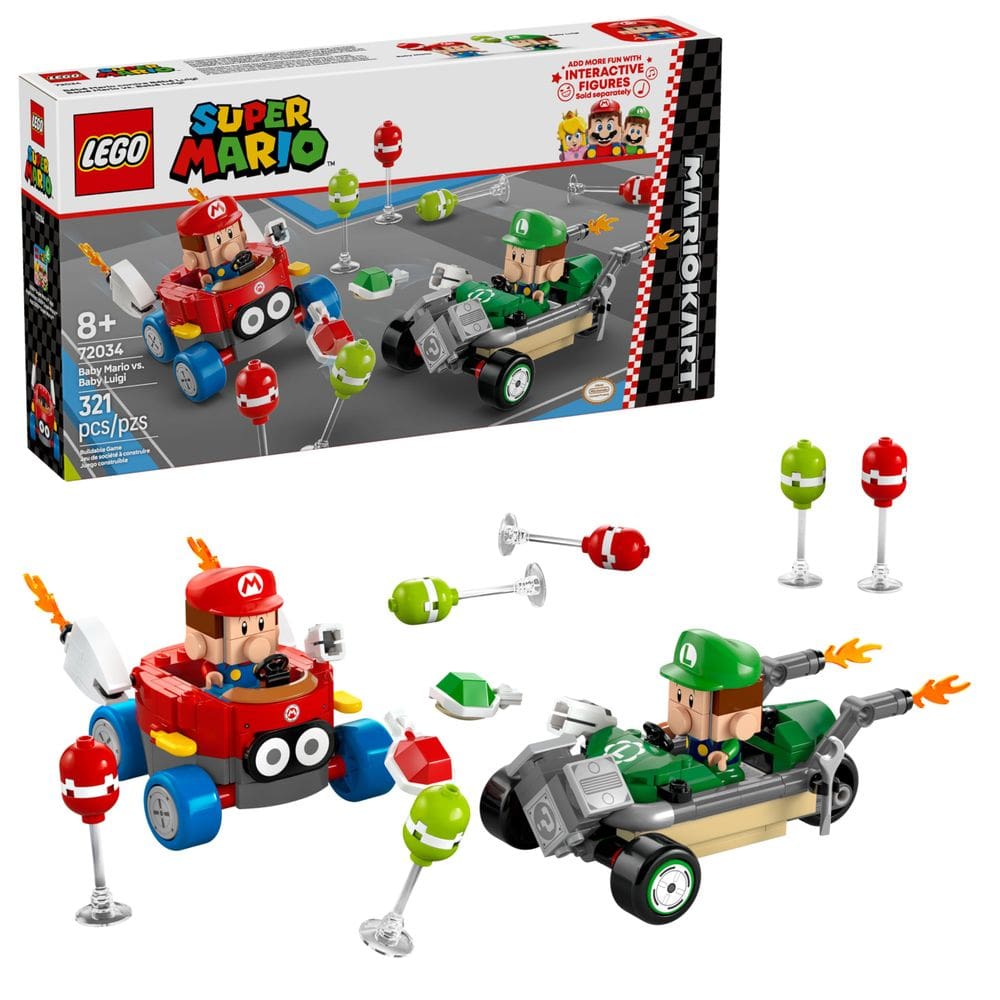 Conjunto de construção de brinquedos LEGO Super Mario Mario Kart 72034 Kids 8+