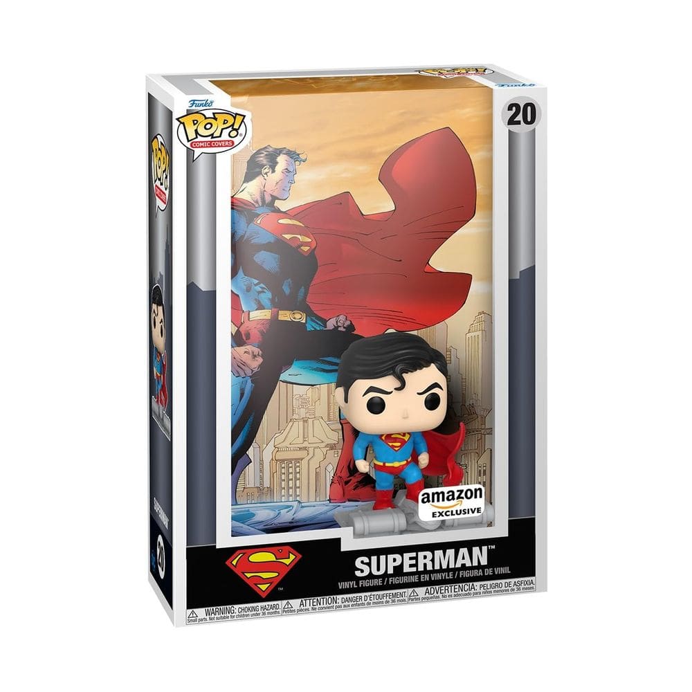 Boneco de vinil colecionável Funko POP Comic Cover DC Superman
