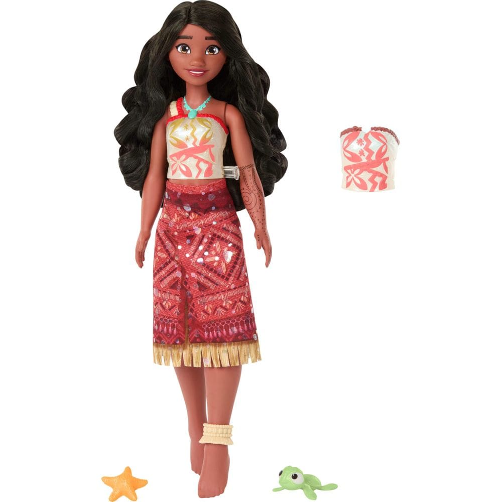 Boneca de moda Mattel Disney Moana 2 Swimming Tautai com Acc