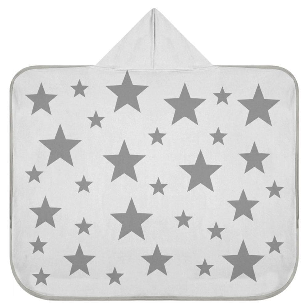 Toalha Baby C- Capuz Tecebem Estampada Kinder Filipa 70cmx90cm Cinza