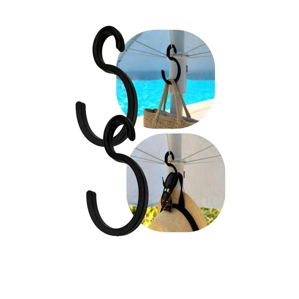 Kit 2 Gancho Organizador Para Guarda-Sol De Praia 4 Pontas