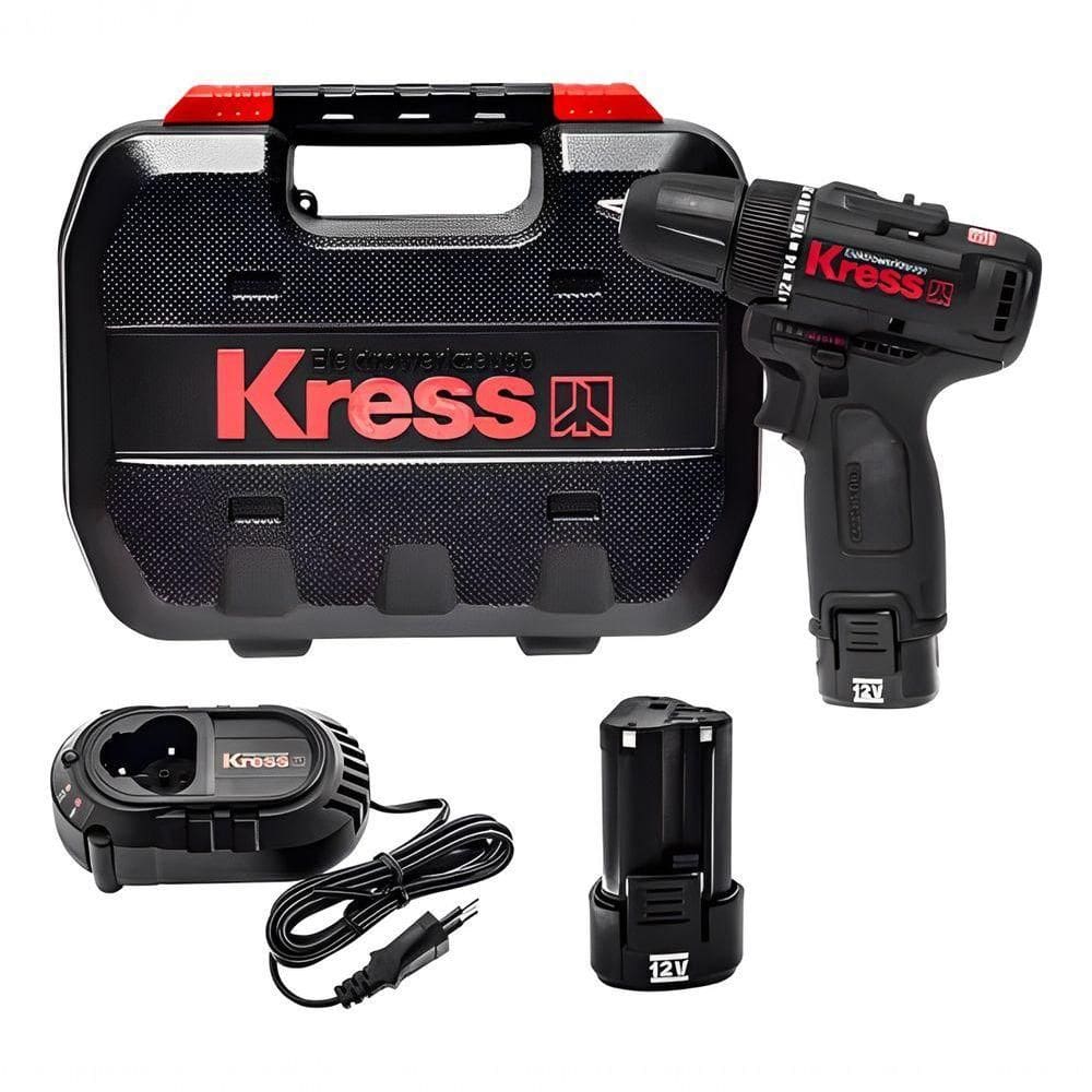 Parafusadeira/furadeira De Impacto 12v 10mm Kress Kuc11 – Potente, Compacta E Profissional