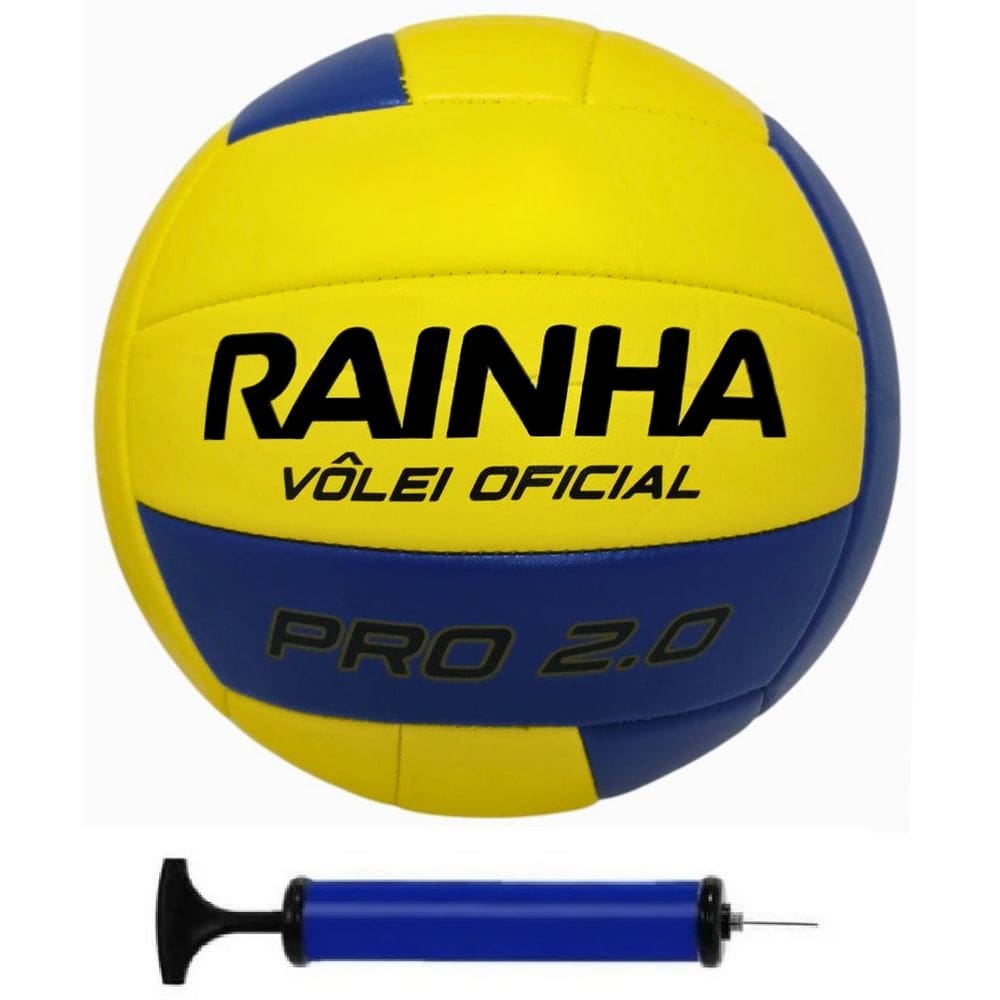 Bola Rainha Volei Oficial Pró 2.0 + Bomba De Ar
