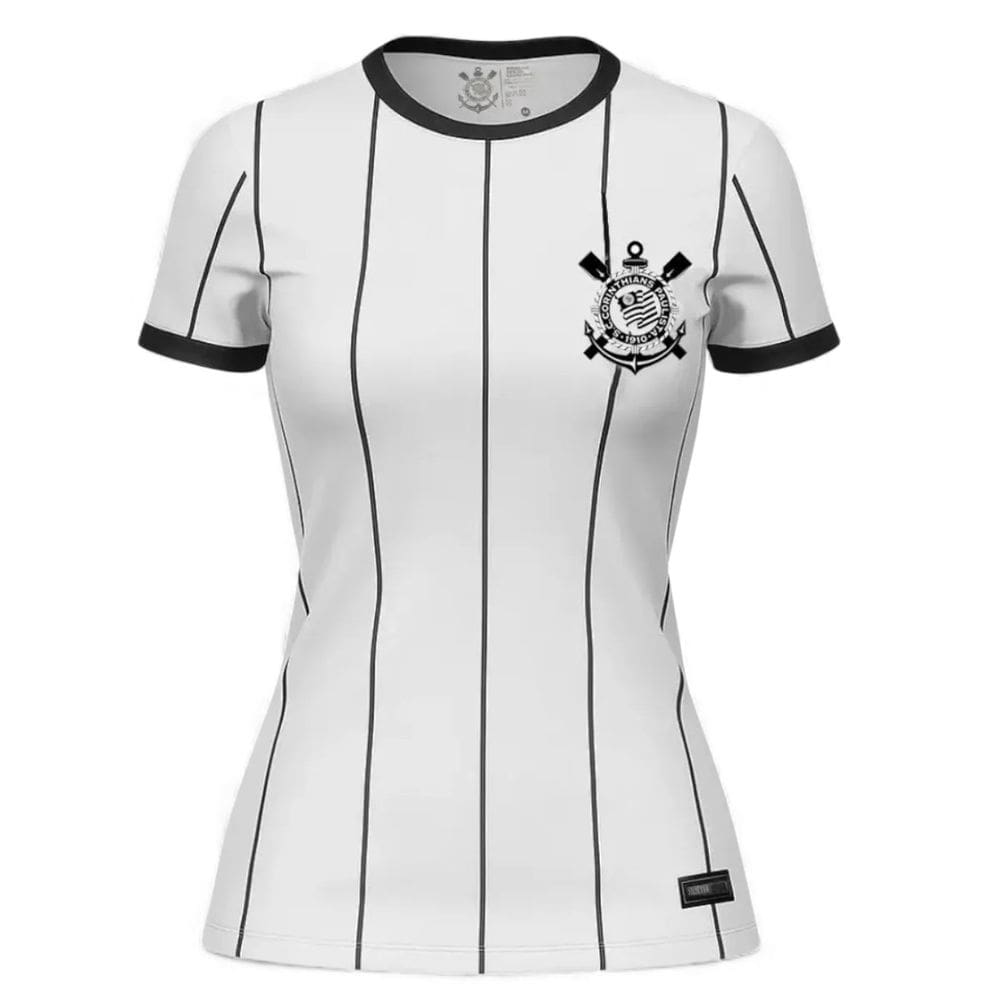 Camisa Listras Feminina Corinthians - Oficial Coimbra