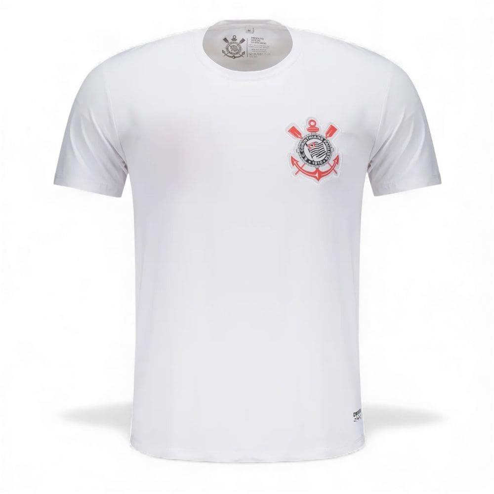 Camiseta Corinthians Brasão Bordado Licenciado Coimbra