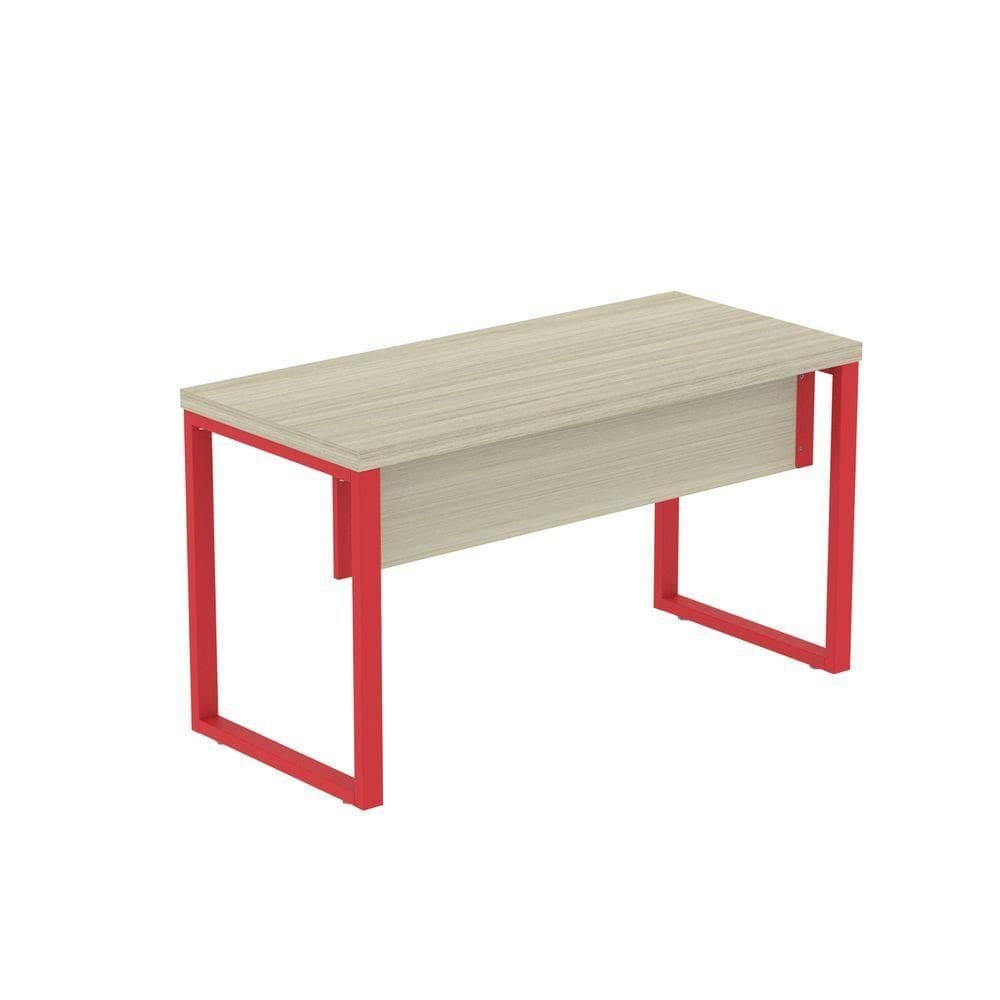 Mesa Escritório1200x600x750mm M1200pe40tub Castanheira Natural-vermelho
