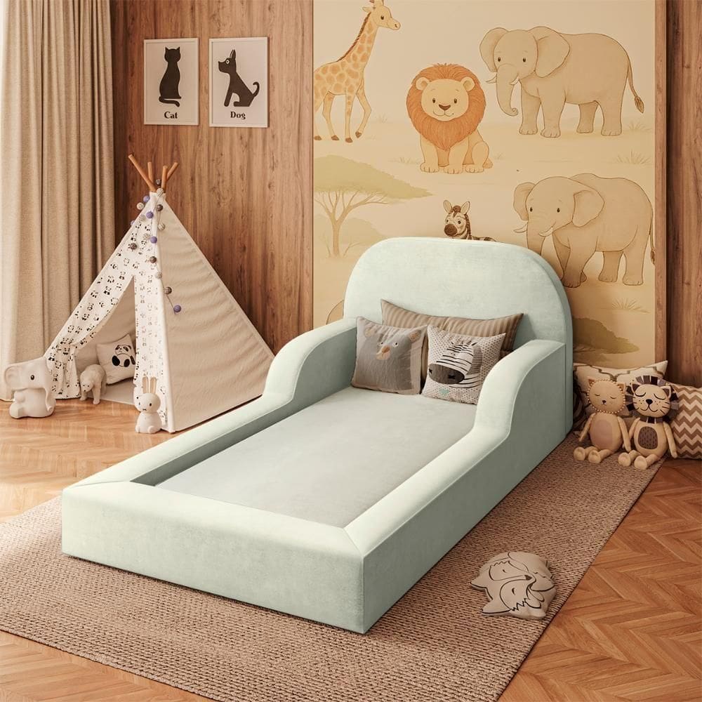 Cama Colchão Solteiro Montessoriana Infantil - Balaqui Decor - Bege