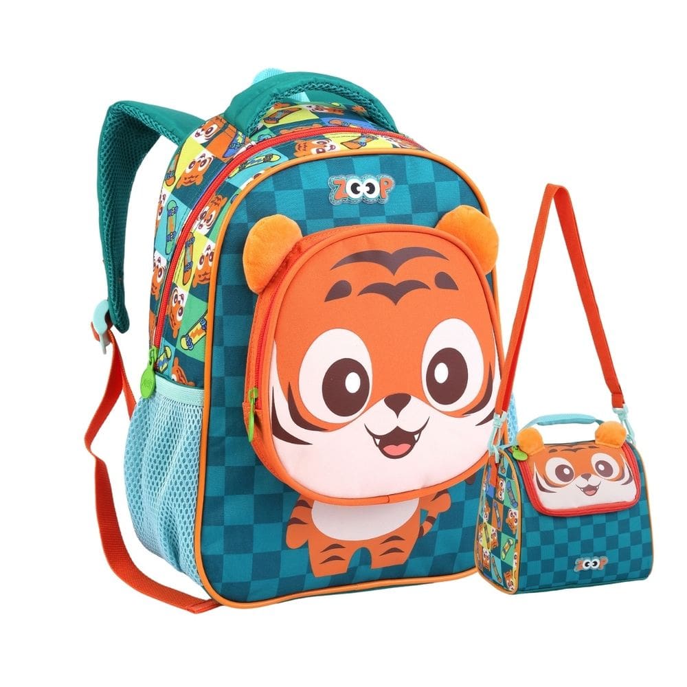 Mochila De Costas Tigre Lancheira Térmica Infantil